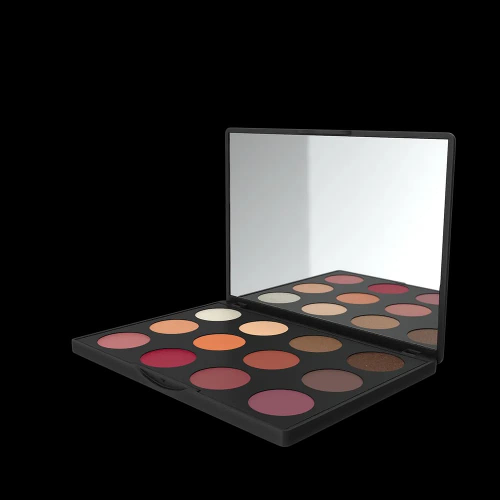 Paleta de sombras de ojos con espejo