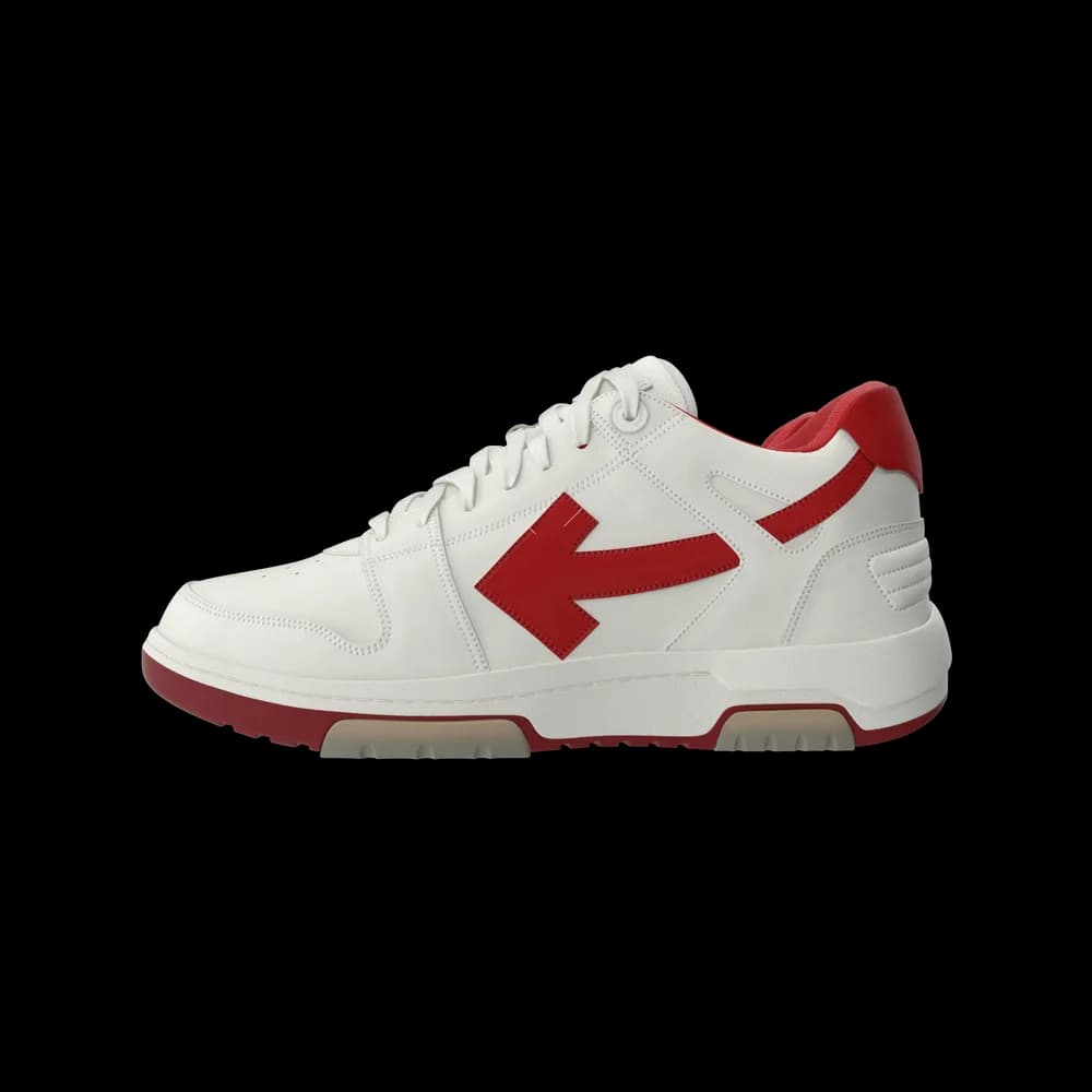 Zapatillas deportivas blanco roto y rojo